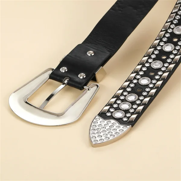 1Pc Men'S And Women'S Hip Hop Style Belt Rhinestone Drill Belt - Image 6