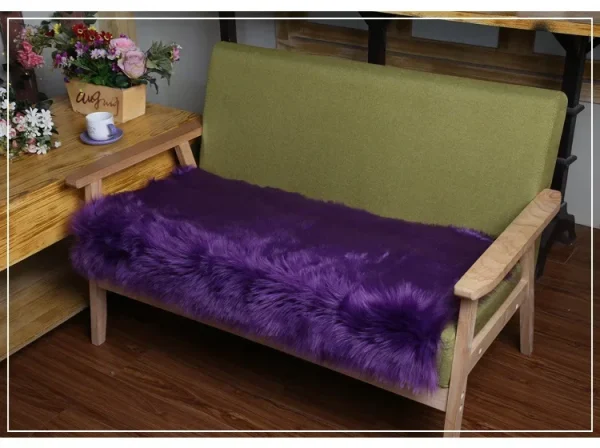 Nordic Long Soft Faux Sheepskin Fur Area Rugs Living Room Bedroom Floor Mat Shaggy Silky Plush Carpet Faux Fur Rug Decor Mats - Image 13