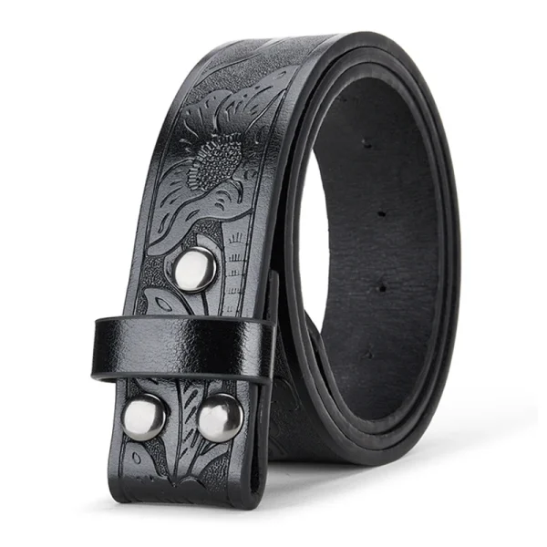 3.8cm Belts Without Buckle PU Leather Belt Body No Buckle Strap for Smooth Buckle Belt High Quality Male Belts - Image 7