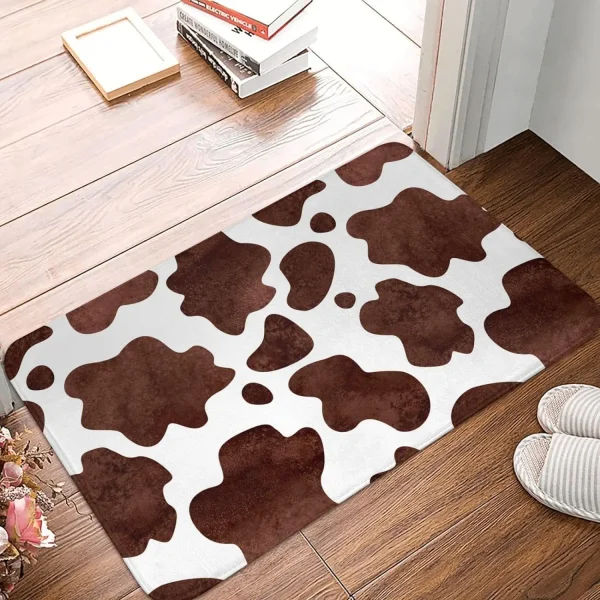 Western Cowhide Cow Print Bath Mats Bathroom Decor Bath Rug Non-Slip Floor Rug Carpets for Kitchen Bathroom Living Room Decor - Image 7