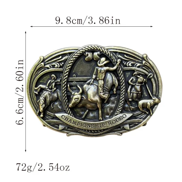 Bull belt buckle Western cowboy - Image 5