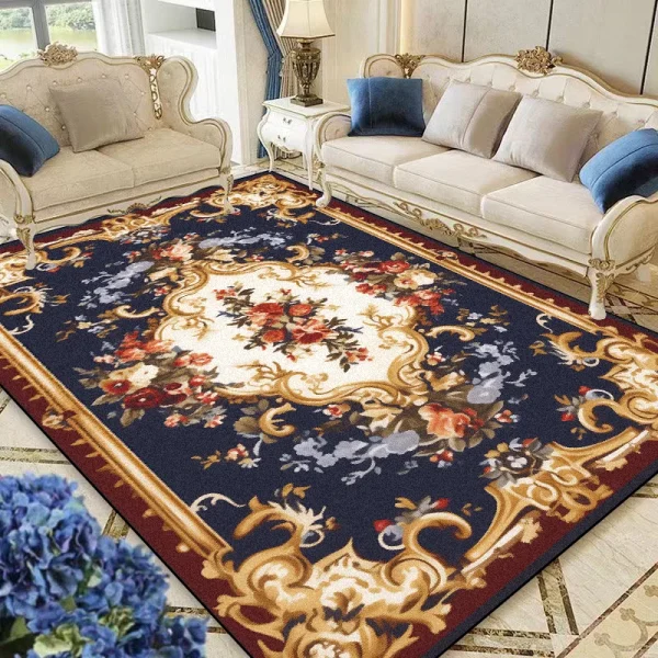 European Large Area Rugs for Living Room Luxury Decoration Soft Fluffy Sofa Area Floor Mat Non-slip Bedroom Cloakroom Carpet 러그 - Image 7