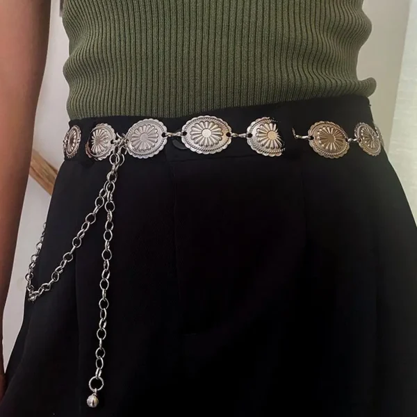 1pcs Skirt Belt Retro High-end Feel Metal Chain Belt Versatile Luxurious High-end Banquet Party Ladiesbelt Niche Design Unique - Image 3