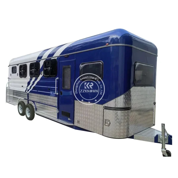 2024 Customized Australian Standard 2 Horse Angle Load 2HAL Horse Trailer Horse Float For Sales - Image 5