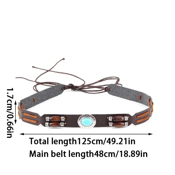 Hat Accessories Cowboy Hat Band For Women Men Fedora Belt Accessories Panama Band Straw Hat Belt Buckles Outdoor Decoration - Image 14