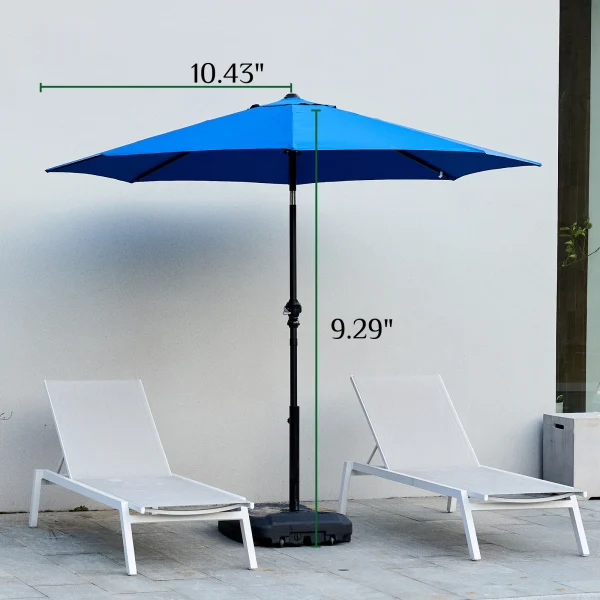 JHK Outdoor Patio Umbrella UV Protection For Garden Sturdy Structure All Weather Outdoor Umbrellas For Backyard Pool Holidays - Image 7