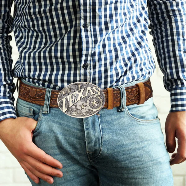 BISON DENIM Western Belt Buckle Vintage Cowboy Animal Pattern Belt Buckle Handmade Belt Accessories - Image 3