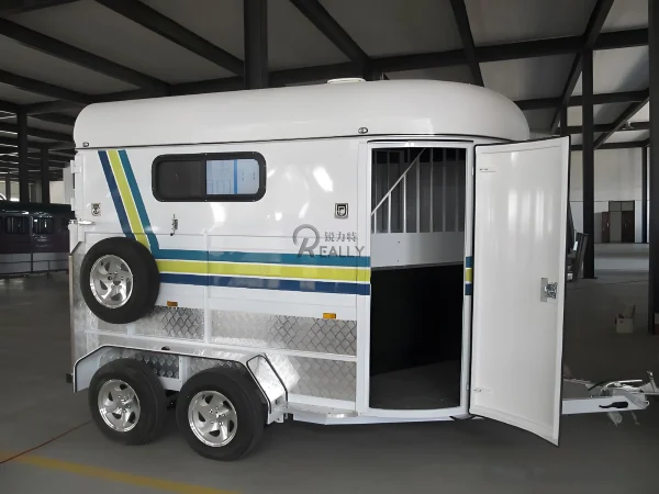 2 Horse Float Angle Load Horse Trailer Attend To Australia Standard Customized Horse Transport Trailer - Image 10
