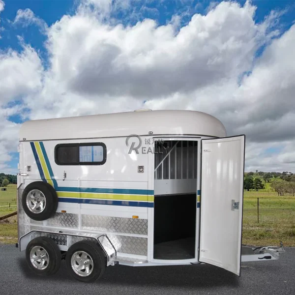2 Horse Float Angle Load Horse Trailer Attend To Australia Standard Customized Horse Transport Trailer - Image 6