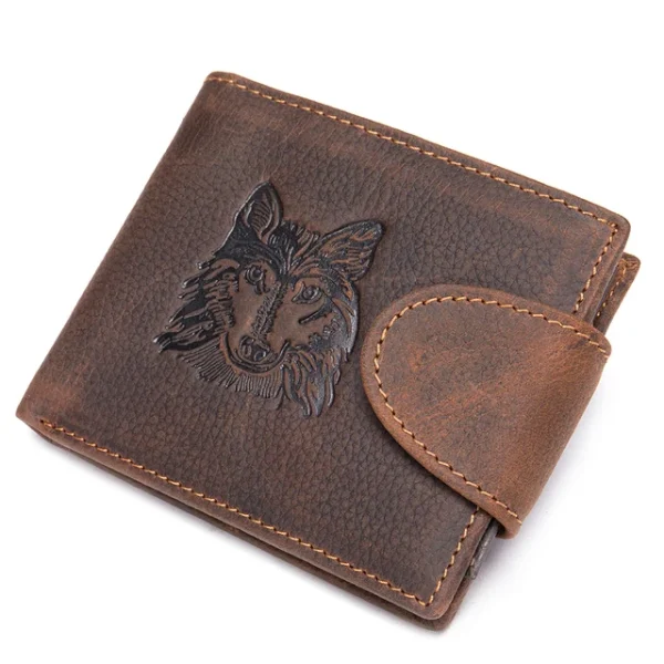 WESTAL Men's Genuine Leather Wallet High Quanlity Wallets Coin pocket Zipper Purse For Deer Head Design Money Clips Short Purse - Image 8