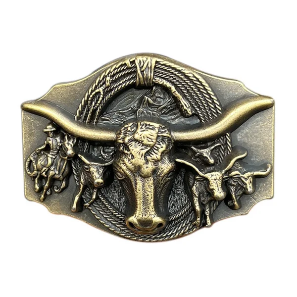 Rodeo Bull Head Belt Buckles for Men Western Cowboys Brand Designer Hebilla Cinturon Hombre Male Waistband Button Dropshipping - Image 15