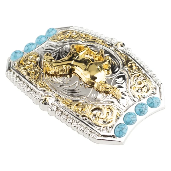 Golden Horse Belt Buckle Decorative Animals Patterned - Image 6