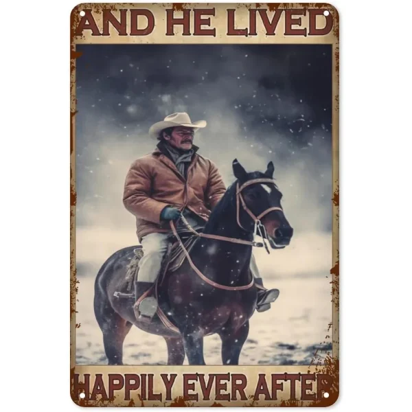Wild West Cowboys Metal Tin Sign Wall Poster Plaque Vintage Iron Painting Decoration for Man Cave Home Cafe Game Room Club Bar - Image 13