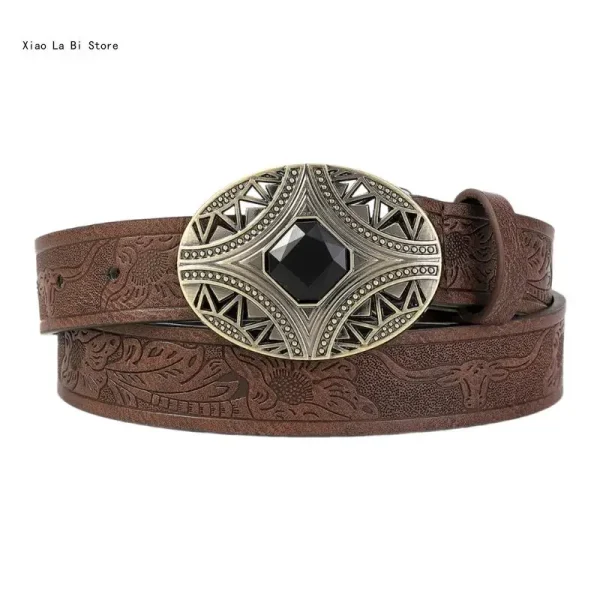 Bohemian PU Belt Woman Waist Decors Pants Belt Embossing Pattern Jeans Waistband Vintage Belt for Girl Cool Cowboy Belt - Image 10