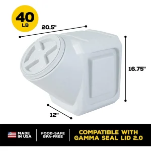 Vittles Vault Stackable Dog Food Storage Container With Airtight Lid - For up to 40 Pounds of Dry Pet Food