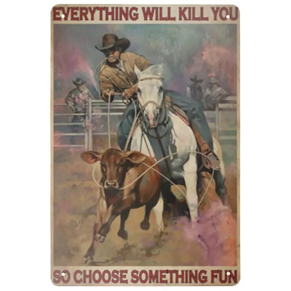 Wild West Cowboys Metal Tin Sign Wall Poster Plaque Vintage Iron Painting Decoration for Man Cave Home Cafe Game Room Club Bar - Image 18