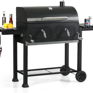 Extra Large Charcoal BBQ Grill with Cooking Area 794 SQ IN Outdoor Cooking Grill with 2 Individual Lifting Charcoal Trays