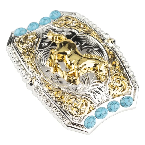 Golden Horse Belt Buckle Decorative Animals Patterned - Image 5