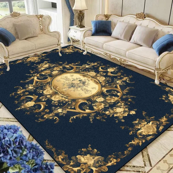 European Large Area Rugs for Living Room Luxury Decoration Soft Fluffy Sofa Area Floor Mat Non-slip Bedroom Cloakroom Carpet 러그 - Image 9