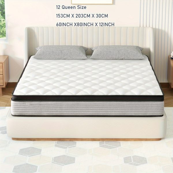 12-Inch Luxurious Plush Gel Memory Foam Hybrid Mattress - Unparalleled Pressure Relief, Customized Support, and Ultimate Comfort Experience - Medium Firm, Breathable, Cooling, and Hypoallergenic for a Restful Night's Sleep - Image 3