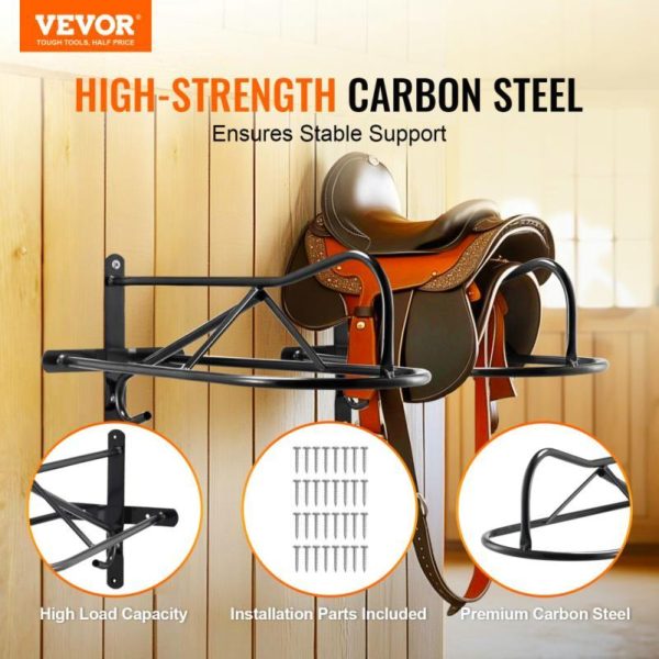 Mount Rack with Padded Bar Set of 8 Sturdy Rack Storage for Horse Gear and Tack Organization - Image 7
