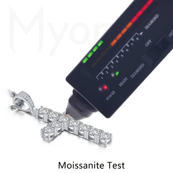 Moissanite 11ct 925 Sterling Silver Men'S Cross Pendant, Hypoallergenic Necklace Gift Your Lover And Friends, Suitable For Banquets, Parties, Luxury Pendants, Rapper - Image 5