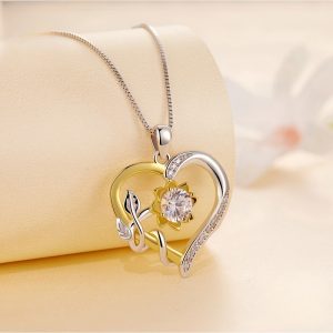 1 Carat High Quality Moissanite 925 Sterling Silver Fine Ladies Fashion Pendant Necklace