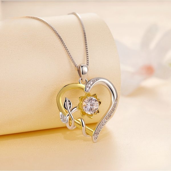 1 Carat High Quality Moissanite 925 Sterling Silver Fine Ladies Fashion Pendant Necklace