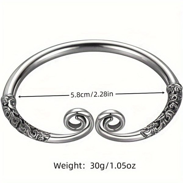 Vintage Solid Silver Bangle With 999 Sterling Silver, Weighing 30 Grams (1.05oz) - Image 4