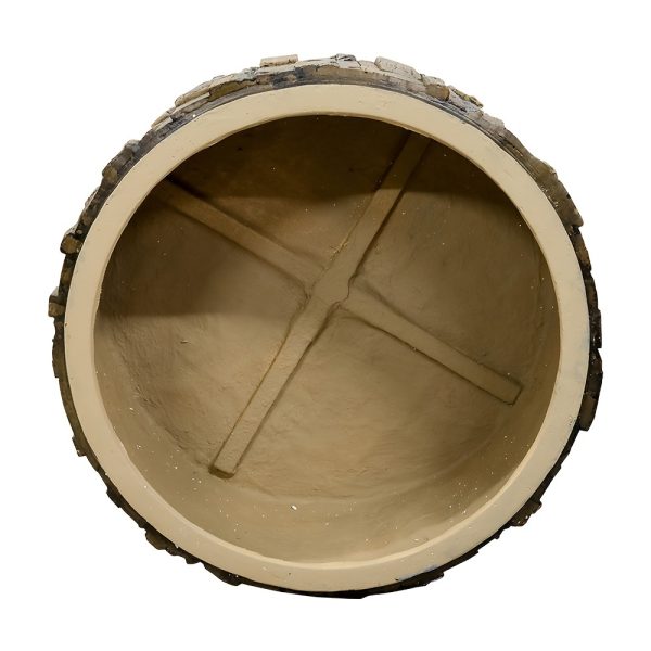 18.5" H Farmhouse Barrel Shaped Round Coffee Table For Indoors And Outdoors, Round Coffee Table For Living Room, Small Side Table Tea Table End Table - Image 7