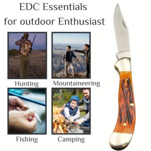 1PC Premium Copperhead Advanced Outdoor Folding Knife - High-Carbon Stainless Steel Folding Knives for Camping, Sports, and Survival Enthusiasts - Durable, Portable, and Easy-to-Use for Emergency Situations