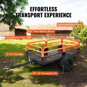 Guide Gear Cargo Utility Trailer, Heavy Duty Carts with Wheels, ATV Carrier