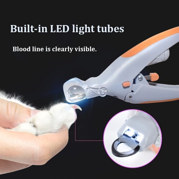 2-in-1 Deluxe Pet Grooming Kit - Quiet Electric Trimmer and LED Nail Clipper with Ergonomic Handle for Easy Dog and Cat Grooming at Home or Salon - Premium Quality, Non-Slip Grip, and LED Light for Precise Trimming - Image 3
