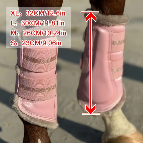 1 Pair EquiStar Horse Leg Protection Wraps - Breathable Mesh & Faux Leather, Quick-Fit for Training & Jumping, Impact Absorbing, Faux Leather, Sizes XL/L/M, for Horses, Without Battery - Image 2