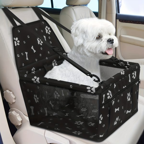 Dog Car Seat, Foldable Waterproof Car Seat Booster, Dog Car Nest, Portable Pet Booster Seat With Clip, Safety Leash And PVC Support Tube, Anti-collapse, Breathable Pet Car Hanging Bag, Pet Car Travel Nest Bag, Suitable For Small Dogs. - Image 2