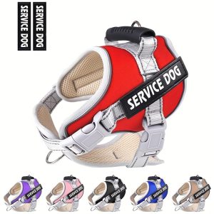 For Small Medium And Large Dogs - Adjustable Reflective Dog Harness Pet Breathable Vest Chest Strap For Outdoor Walking