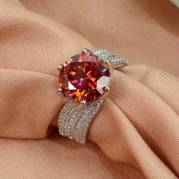 3ct/5ct Moissanite 925 Sterling Silver Inlaid Luxurious Ring for Engagement, Wedding, Evening Party, and Official Occasions - Image 17