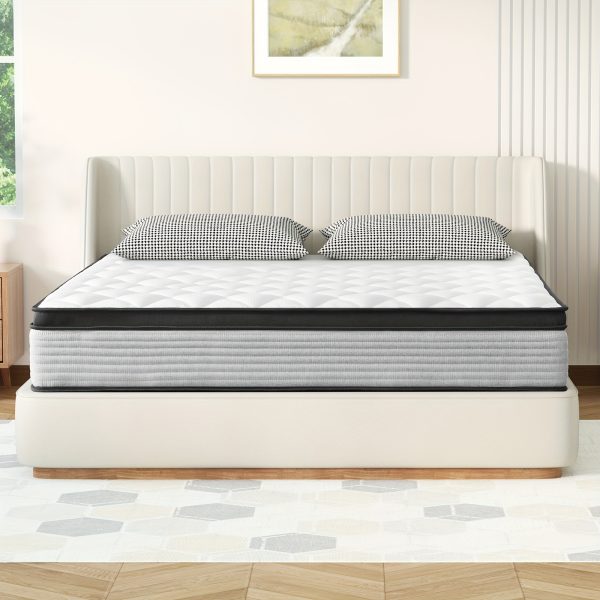 12-Inch Luxurious Plush Gel Memory Foam Hybrid Mattress - Unparalleled Pressure Relief, Customized Support, and Ultimate Comfort Experience - Medium Firm, Breathable, Cooling, and Hypoallergenic for a Restful Night's Sleep - Image 5