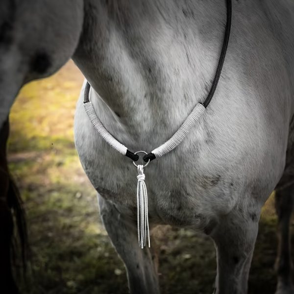 1pc Bargham Handmade Polyamide Horse Halter with Tassel Neck Ring - Durable Equine Neck Accessory for Horse Riding and Training