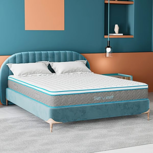 10 Inch Medium Firmness Hybrid Mattress, Comfortable Memory Foam and Pocketed Springs Mattress In A Box - Image 9