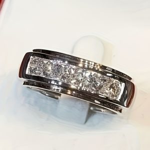 2 Carat Moissanite S925 Silver 1pc Unisex Ring Band, Luxurious Simple Fashion Elegant, Men's Gifts, Women's Gifts, Engagement Rings, Everyday Wear, Holiday Gifts, For Friends And Family