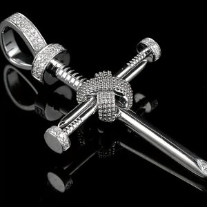S925 Silver Inlaid With Moissanite Hip-hop Style Pendant Necklace, Very Fashionable And Beautiful To Wear At Parties. It Makes A Great Gift For Friends, Family, Teachers And Classmates At Christmas And Thanksgiving, Suitable For Both Men And Women.