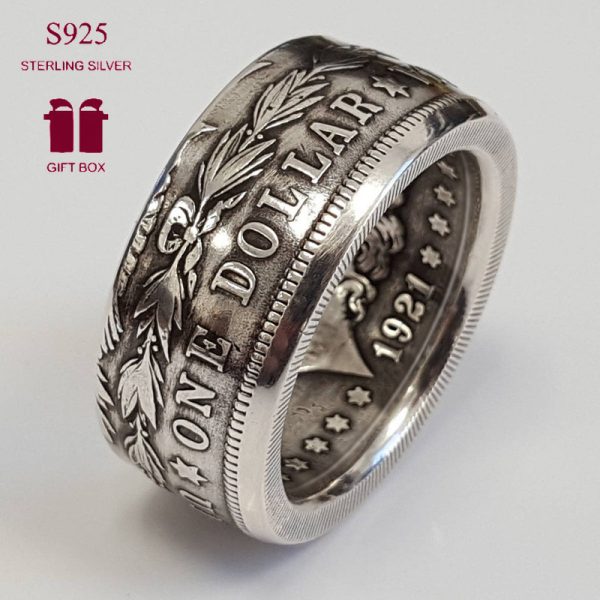 Vintage 925 sterling silver ring with fashionable and personalized creative design, engraved with numbers and letters, punk jewelry, neutral design suitable for men and women to wear - Image 5
