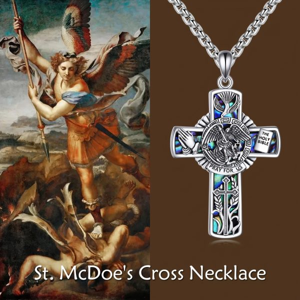 YFN St. Michael Necklace S925 Sterling Silver High-end Jewelry Gift For Men And Women