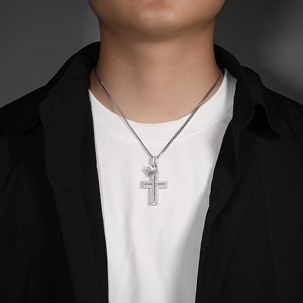 925 Silver Crown Cross With Full Zirconia [holiday Gift] Comes With Exquisite Packaging Box - Image 4