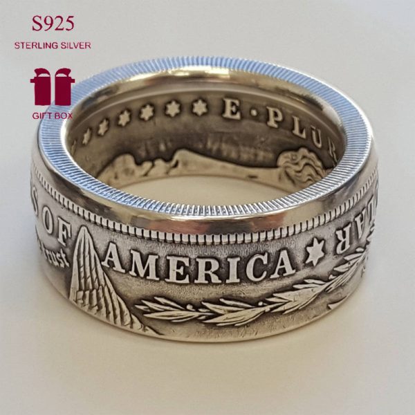 Vintage 925 sterling silver ring with fashionable and personalized creative design, engraved with numbers and letters, punk jewelry, neutral design suitable for men and women to wear - Image 2