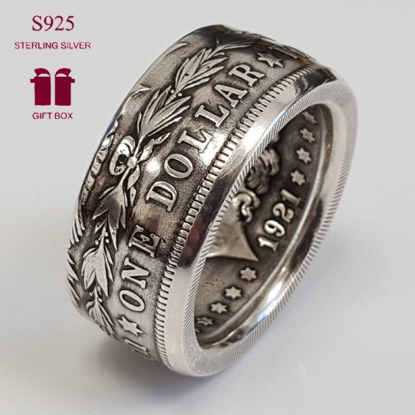 Vintage 925 sterling silver ring with fashionable and personalized creative design, engraved with numbers and letters, punk jewelry, neutral design suitable for men and women to wear - Image 4