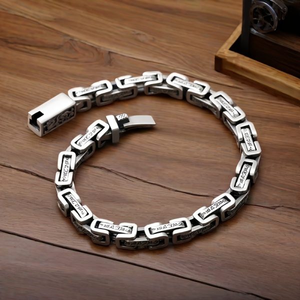 Men'S 925 Sterling Silver Bracelet, Cool and Handsome Style, Solid Silver Chain, 25g/0.88oz, for Boyfriend on Special Occasions - Image 6