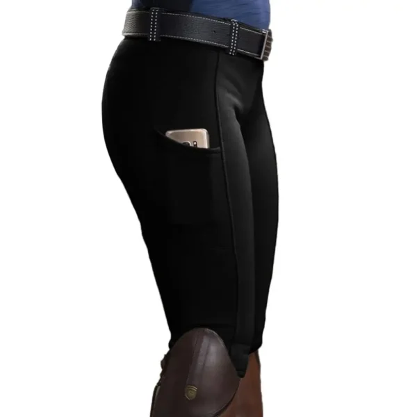 Women Horse Racing Pocket Hip Lift Horse Riding Tights Reithose Riding Pant Equestrian Pants Breeches Equestrian Leggings - Image 8