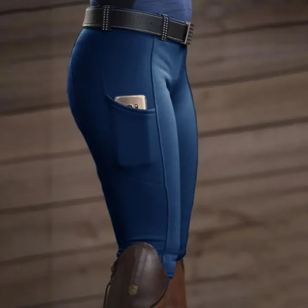 Women Horse Racing Pocket Hip Lift Horse Riding Tights Reithose Riding Pant Equestrian Pants Breeches Equestrian Leggings - Image 4